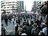 Anticipation for the start of the march rises.  Organizers make sure the starting line is even.