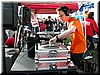 One of the many DJs present