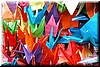 Colorful peace doves