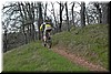 One of many bikers on the trails.