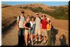 6:37 PM.  Taking a break while the others caught up.  L-R: Adam, Kristen, Kim, Mike J, Mike P, & Kristina.