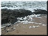 The surf was stronger than usual and blew plenty of bubbles!